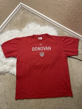 Vintage Y2K Nike Team USA Soccer M Red T Shirt National Team Logo #10 Donovan